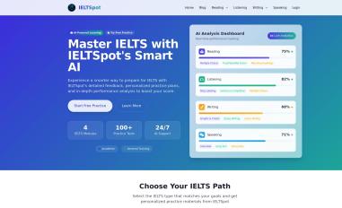 Schermafbeelding van ieltspot.com