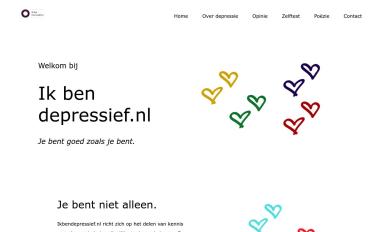 Schermafbeelding van ikbendepressief.nl