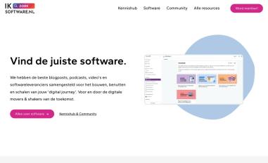 Schermafbeelding van ikzoeksoftware.nl