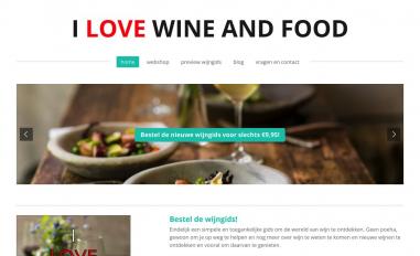 Schermafbeelding van ilovewineandfood.nl