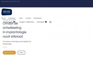 Schermafbeelding van implantcollege.eu