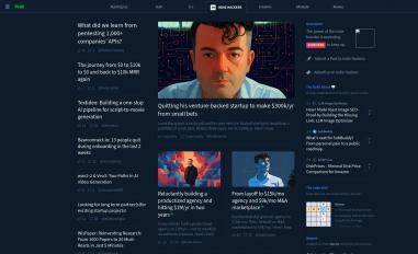 Schermafbeelding van indiehackers.com