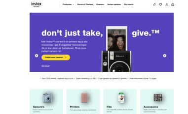 Schermafbeelding van instax.nl