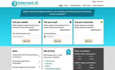 Schermafbeelding van internet.nl