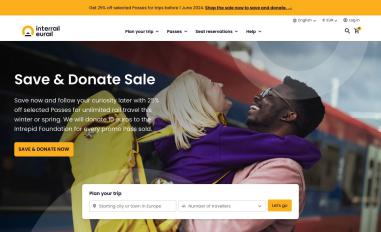 Schermafbeelding van interrail.eu