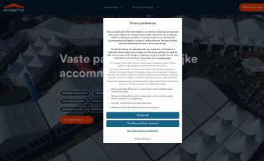 Schermafbeelding van intersettle.nl