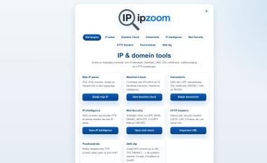 Schermafbeelding van ipzoom.nl