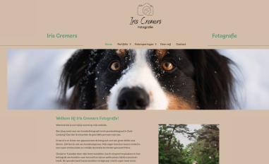 Schermafbeelding van iriscremersfotografie.nl