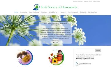 Schermafbeelding van irishhomeopathy.ie