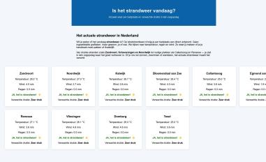 Schermafbeelding van ishetstrandweer.nl