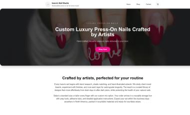 Schermafbeelding van ivanasnails.com