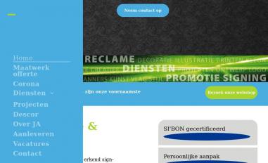 Schermafbeelding van ja-reclame.nl