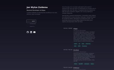 Schermafbeelding van janwytze.nl