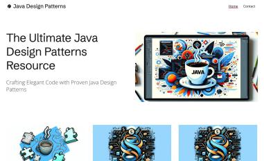 Schermafbeelding van javadesignpatterns.com