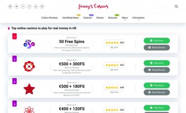 Schermafbeelding van jennycasino.com