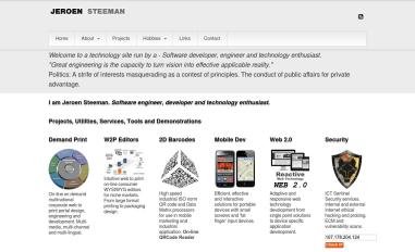 Schermafbeelding van jeroen.steeman.org