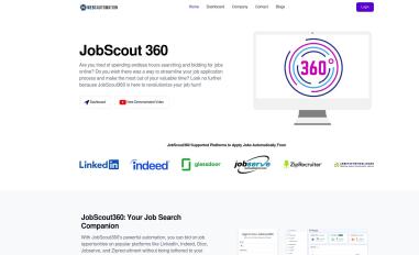 Schermafbeelding van jobscout.websautomation.com