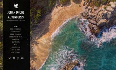 Schermafbeelding van johandroneadventures.com