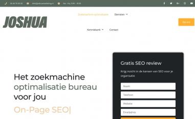 Schermafbeelding van joshuamarketing.nl