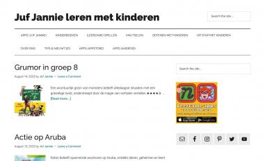 Schermafbeelding van jufjannie.nl