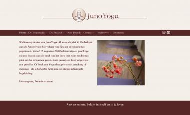 Schermafbeelding van junoyoga.nl