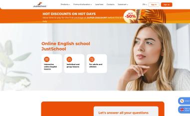 Schermafbeelding van justschool.me