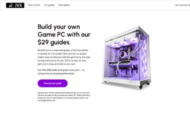 Schermafbeelding van jvxbuilds.com