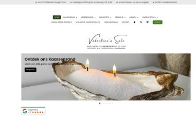 Schermafbeelding van kaarsenwas.nl