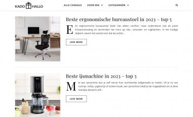 Schermafbeelding van kadohallo.nl