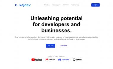 Schermafbeelding van kajdev.org