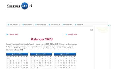 Schermafbeelding van kalender-365.nl