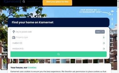 Schermafbeelding van kamernet.nl