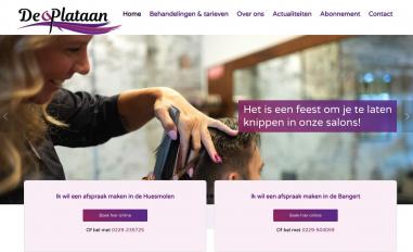 Schermafbeelding van kapsalondeplataan.nl
