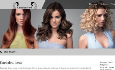 Schermafbeelding van kapsalonirene.nl
