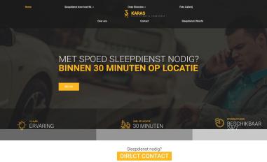 Schermafbeelding van karassleepdienst.nl