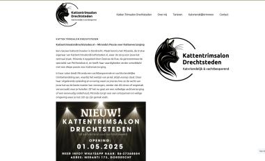 Schermafbeelding van kattentrimsalondrechtsteden.nl