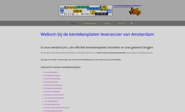 Schermafbeelding van kentekenplatenamsterdam.nl