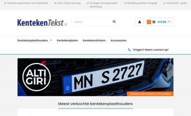 Schermafbeelding van kentekentekst.nl