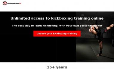 Schermafbeelding van kickboxingonlinetraining.com