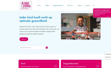 Schermafbeelding van kindenzorg.nl