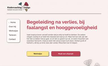 Schermafbeelding van kindercoachingginkgo.nl
