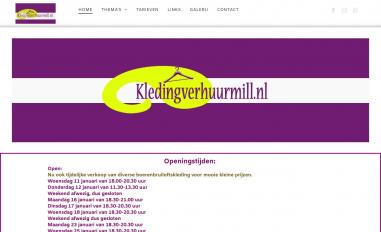 Schermafbeelding van kledingverhuurmill.nl