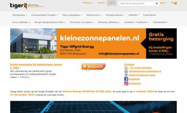 Schermafbeelding van kleinezonnepanelen.nl