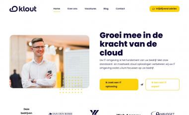 Schermafbeelding van klout.nl