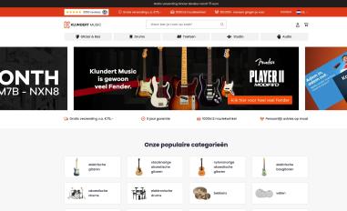 Schermafbeelding van klundertmusic.nl