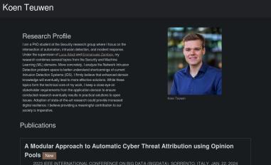 Schermafbeelding van koen.teuwen.net