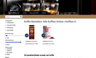Schermafbeelding van koffies.nl