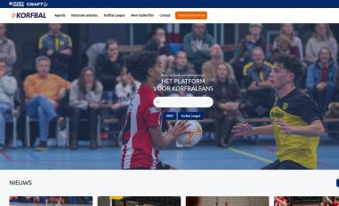 Schermafbeelding van korfbal.nl