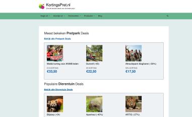 Schermafbeelding van kortingspret.nl