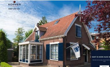 Schermafbeelding van korvermakelaars.nl